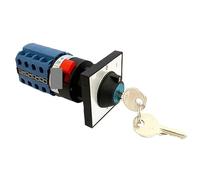 SZW26/LW26-20/0-4.4Y 16 Terminals 4 Pole Changeover 5 Positions Selector Rotary Cam Switch With Key 20A 660V