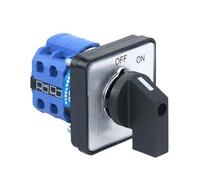 SZW26/LW26-20 20A Commutatore rotativo a camme di commutazione elettrica manuale a 8 terminali e 2 posizioni 64X64/48X48 mm(C04.2 OFF ON 64X64mm)