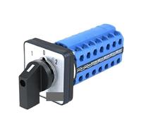 SZW26/LW26-20 7 fasi ON OFF ON 20A 660V 28 viti 1-0-2 manopola commutatore a camma interruttore rotante pannello 64X64mm Controls Switches