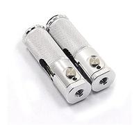 Szwaldaper 1 paio CNC universale moto da corsa bici pedane pieghevoli pedane poggiapiedi pedane posteriori set pedali Pedana posteriore per moto(Silver)