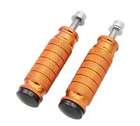 Szwaldaper 1 paio di pedane for moto M8 universali in alluminio CNC for moto, pedane posteriori, pedali, set di poggiapiedi for motore da corsa Pedana posteriore per moto(Orange)