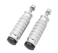 Szwaldaper 1 paio di pedane for moto M8 universali in alluminio CNC for moto, pedane posteriori, pedali, set di poggiapiedi for motore da corsa Pedana posteriore per moto(Silver)