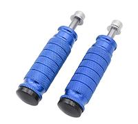 Szwaldaper 1 paio di pedane for moto M8 universali in alluminio CNC for moto, pedane posteriori, pedali, set di poggiapiedi for motore da corsa Pedana posteriore per moto(Blue)