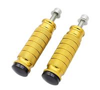 Szwaldaper 1 paio di pedane for moto M8 universali in alluminio CNC for moto, pedane posteriori, pedali, set di poggiapiedi for motore da corsa Pedana posteriore per moto(Gold)