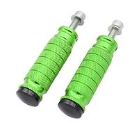 Szwaldaper 1 paio di pedane for moto M8 universali in alluminio CNC for moto, pedane posteriori, pedali, set di poggiapiedi for motore da corsa Pedana posteriore per moto(Green)