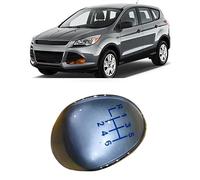 Szwaldaper 1pc Coperchio inserto pomello cambio 1793439, for Ford, Fiesta, Focus ST Sostituzione 6 velocità Custodia argento Blu Rosso Carattere Pomello del cambio(Blue font)