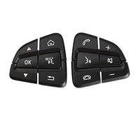 Szwaldaper 2 pezzi, for Mercedes, for Benz, Classe C W205/GLC W253 Pulsanti di controllo Interruttore Interruttore di controllo del volante dell'auto(BLACK Black)