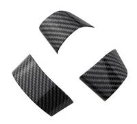 Szwaldaper 3 pezzi in fibra di carbonio pulsanti del volante dell'auto pannello di copertura adesivo, for Ford, for Focus 2 MK2 2005-2011, accessori interni Adesivo per volante