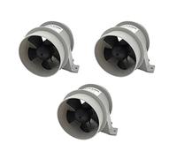 Szwaldaper 3 Pezzi Marine 12V Soffiante Silenzioso Resistente all'Acqua Flusso d'Aria Elevato - 4 Pollici Soffiatore per Motori marini
