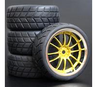 Szwaldaper 4 Pezzi 26mm gomme RC Cerchi Ruote esagonali 12 1:10, for HSP, for HPI, Sprint 2 Drift RS4 On Road 4WD Pneumatici per Auto RC(9003-6083)