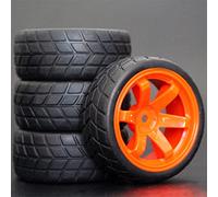 Szwaldaper 4 Pezzi 26mm gomme RC Cerchi Ruote esagonali 12 1:10, for HSP, for HPI, Sprint 2 Drift RS4 On Road 4WD Pneumatici per Auto RC(704-6083)