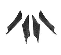 Szwaldaper 4 pezzi accessori for lo styling dell'auto in fibra di carbonio nera universale paraurti anteriore labbro in gomma pinna splitter spoiler Canard adesivo Spoiler per auto(Carbon fiber)