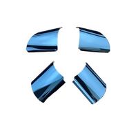 Szwaldaper 4 pezzi adesivi for auto con rivestimento decorativo del volante in acciaio inossidabile, for Ford, for Focus 2 MK2 2005-2011, for KUGA, for accessori auto C-MAX Adesivo per volante(Blue)