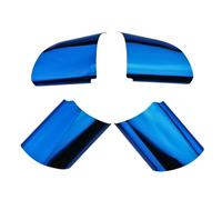 Szwaldaper 4 pezzi auto interni volante rivestimento adesivo copertura, for Ford, for Focus MK2 2005 2006 2007 2008 2009 2010 2011, accessori decorativi Adesivo per volante(Blue)