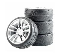 Szwaldaper 4 Pezzi Pneumatici Flame Wheel, for HSP, for HPI Racing, 1/10 1:10 On-Road Car RC Rim02-6084 Pneumatici per Auto RC(Rim02S-6084)