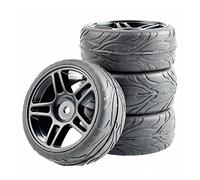 Szwaldaper 4 Pezzi Pneumatici in Gomma ABS Ruota, for HSP, for HPI, 1:10 On-Road Car RC 905-6084 Set di Pneumatici da trazione per Auto RC(905B-6084)