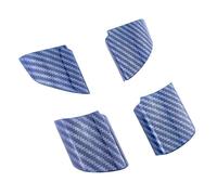 Szwaldaper 4 pezzi set adesivo copertura rivestimento volante interno auto in fibra di carbonio, for Ford, for Focus MK2 2005-2011, accessori decorativi Adesivo per volante(Common blue)