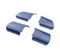 Szwaldaper 4 pezzi set adesivo di rivestimento del pannello del volante in ABS cromato, for Ford, for Focus 2 MK2 2005-2011, adesivi for auto-styling accessori for auto Adesivo per volante(Carbon Fi
