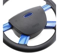 Szwaldaper 4 pezzi set interni auto volante pannello copertura rivestimento adesivo, for Ford, for Focus 2 MK2 2005-2011, adesivi for auto-styling accessori Adesivo per volante(Blue)