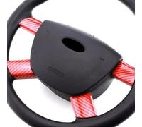 Szwaldaper 4 pezzi set interni auto volante pannello copertura rivestimento adesivo, for Ford, for Focus 2 MK2 2005-2011, adesivi for auto-styling accessori Adesivo per volante(Rot)
