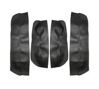 Szwaldaper 4 pz/Set, for Peugeot, 3008 2011 2012 Car Interior Porta Bracciolo Pannello Nero in Pelle Microfibra Copertura Trim Accessori con Strumenti Pannello Porta Interno Auto(Schwarz)