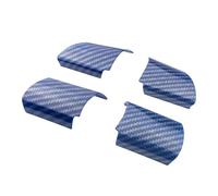 Szwaldaper 4 pz/set Interni Auto Volante Pannello di Copertura Trim Adesivo, for Ford, for Focus 2 MK2 2005-2011, Auto-Styling Adesivi Accessori Adesivo per volante(Carbon Fiber Blue)