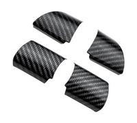 Szwaldaper 4 pz/set Interni Auto Volante Pannello di Copertura Trim Adesivo, for Ford, for Focus 2 MK2 2005-2011, Auto-Styling Adesivi Accessori Adesivo per volante(Carbon Fiber Black)