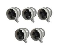 Szwaldaper 5 Pezzi Marine 12V Silenzioso Ventilatore Resistente all'Acqua Flusso d'Aria Elevato-4 Pollici Soffiatore per Motori marini