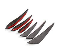 Szwaldaper 6 pezzi/lotto Canard spoiler spoiler corpo paraurti anteriore auto stile fibra di carbonio 6 pezzi Spoiler per auto
