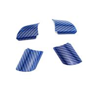 Szwaldaper Adesivo for rivestimento del pannello del volante dell'auto for interni in ABS, for Ford, for Focus 2 MK2 2005-2011, accessori for adesivi for auto Adesivo per volante(Carbon Fiber Blue)