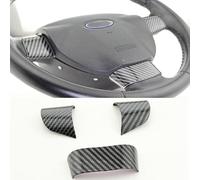 Szwaldaper Adesivo for rivestimento del pannello del volante dell'auto for interni in ABS, for Ford, for Focus 2 MK2 2005-2011, accessori for adesivi for auto Adesivo per volante(3PCS Carbon Fiber)