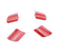 Szwaldaper Adesivo for rivestimento del pannello del volante dell'auto for interni in ABS, for Ford, for Focus 2 MK2 2005-2011, accessori for adesivi for auto Adesivo per volante(Carbon Fiber Red)