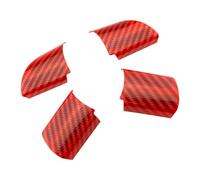 Szwaldaper Adesivo for rivestimento interno del pannello del volante dell'auto, for Ford, for Focus 2 MK2 2005-2011, adesivi for auto-styling 4 pezzi Set di accessori Adesivo per volante(Carbon fiber
