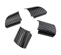 Szwaldaper Adesivo for rivestimento interno del pannello del volante dell'auto, for Ford, for Focus 2 MK2 2005-2011, adesivi for auto-styling 4 pezzi Set di accessori Adesivo per volante(Carbonfiber b