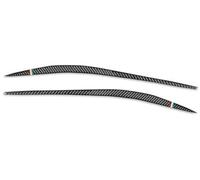 Szwaldaper Adesivo for sopracciglia for fari, copertura decorativa for palpebre, nero con bandiera italiana, in fibra di carbonio, for Alfa Romeo, Giulia 15-24 Rivestimento palpebra fari