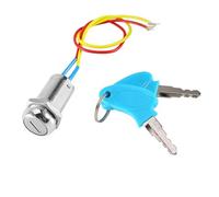 Szwaldaper Blocco interruttore di accensione con chiave a 2 fili, for scooter elettrico, ciclomotore, kart, blu e argento, 6,5x4,5 cm Lucchetto antifurto per scooter