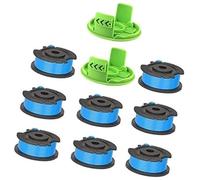 Szwaldaper Bobina for decespugliatore, for Greenworks, 1,65 mm di diametro, 4,9 m di lunghezza Bobina for decespugliatore, for Greenworks, 24 V G24LT, G24LTK2, G24LT30M, G24LT30MK2 (6 bobine + 2 coper