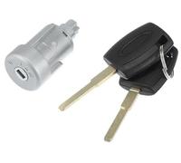 Szwaldaper Cilindro di blocco accensione con chiavi - Gruppo cilindro di blocco interruttore di accensione auto - for Ford Transit MK8 2014-2019, colore argento metallizzato - 1 set di ricambio for ci