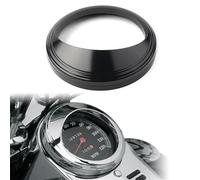Szwaldaper Copertura visiera for anello tachimetro for moto, cromata/nera, for Harley, Touring Road King Dyna Softail con da 5" Anello di finitura del tachimetro(Schwarz)