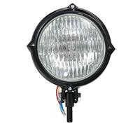 Szwaldaper Faro anteriore universale da 5,3" for moto vintage, lampadina gialla, abbagliante/anabbagliante, for Harley, Custom Cafe Racer Spia luminosa per motocicletta(Black Housing)