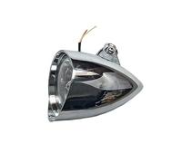 Szwaldaper Faro for moto 5,75 pollici Tri Bar Bullet Cromato Nero Supporto for faro, for Harley, Sportster Dyna Softail Chopper FXST Big Dog Spia luminosa per motocicletta(Schwarz)