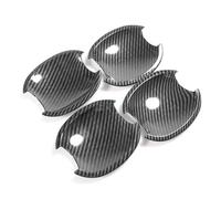 Szwaldaper For Ford, Focus, MK3 Mk2 Hatchback Escape Kuga Fibra di carbonio Maniglia for portiera for auto Protezione Tappo adesivo Copertura della maniglia della porta esterna(Black Bowl 4 Door)