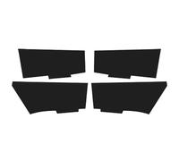 Szwaldaper For Kia, for Spectra Cerato 2005 2006-2010 2011 2012 4 pezzi Pannello porta interna auto/Porta bracciolo Copertura in pelle microfibra Pannello porta interno auto(4x Door Panel Black)