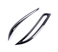 Szwaldaper For Tesla, for Model 3, Cornice di copertura dell'anello della lampada del fendinebbia posteriore, in fibra di carbonio nera, colore argento, adesivo Copertura fendinebbia per auto(Carbon F
