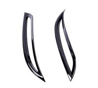 Szwaldaper For Tesla, for Model 3, Cornice di copertura dell'anello della lampada del fendinebbia posteriore, in fibra di carbonio nera, colore argento, adesivo Copertura fendinebbia per auto(Schwarz)