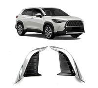 Szwaldaper For TOYOTA, for Corolla, for Cross 2020 2021 ABS Cromato Anteriore Posteriore Fendinebbia Lampada Palpebra Sopracciglio Copertura Modanatura Cornice Guarnizioni Copertura fendinebbia per au