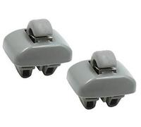Szwaldaper Gancio for visiera parasole for auto grigio, clip in ABS, supporto for gancio, 2 pezzi Sostituzione della clip dell'aletta parasole