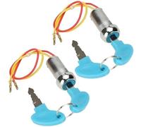 Szwaldaper Interruttore di accensione a chiave con 2 fili, interruttore di avviamento a chiave con 4 chiavi on-off, for scooter elettrico, bicicletta, scooter elettrico, for golf, carrello, for Razor,