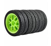 Szwaldaper Pneumatici e Ruote con Impugnatura 4 Pezzi, for HSP, for HPI, 1:10 On-Road Speed Car RC 907-8010 Set di Ruote da Corsa RC(907G-8010)