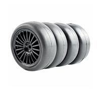 Szwaldaper Pneumatici Slick Racing Wheel, for HSP, for HPI, 1/10 1:10 Touring Car RC Rim04-6018 Pneumatici per Auto RC(Black Wheel)